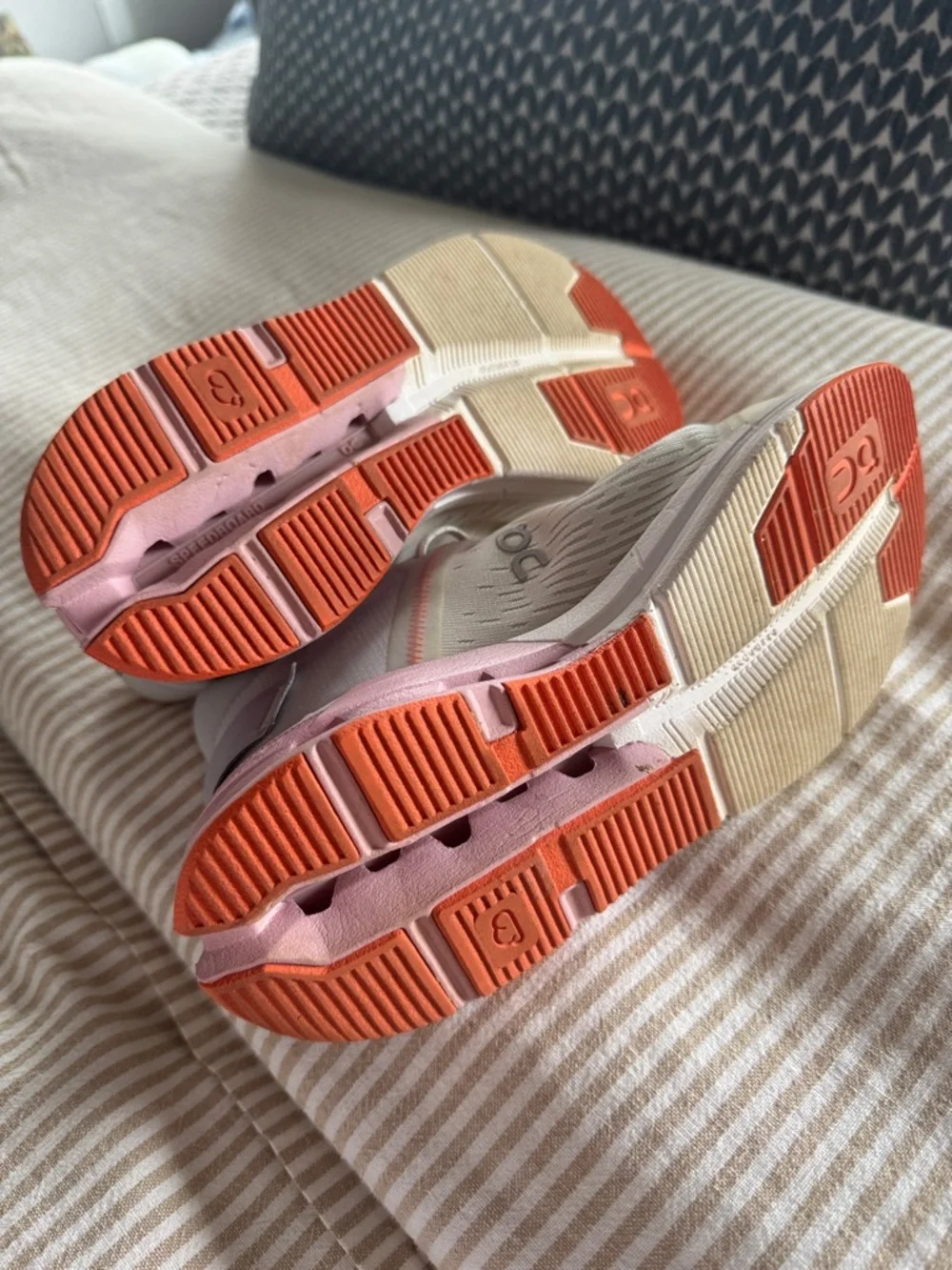 On Running Women's Cloudnova Sneakers in Light Gray, Pink & Cream